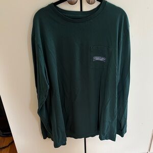 Vineyard Vines Deep Green Long Sleeve Pocket Tee